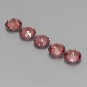 Pedras preciosas de granada malaia rosa alaranjado natural de  ct, corte redondo, VS