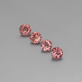 Pedras preciosas de granada malaia rosa natural de 3,30 ct, corte redondo, VS
