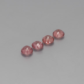 Pedras preciosas de granada malaia rosa natural de 3,30 ct, corte redondo, VS