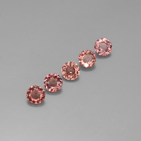 Pedras preciosas de granada malaia rosa natural de 3,45 ct, corte redondo, VS