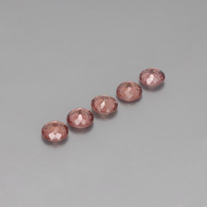 Pedras preciosas de granada malaia rosa natural de 3,45 ct, corte redondo, VS