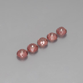 Pedras preciosas de granada malaia rosa natural de  ct, corte redondo, VS