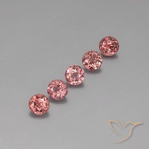 Pedras preciosas de Malaya Garnet rosa rosa natural de 4.38 ct, Redondo, VS