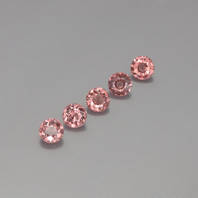 Pedras preciosas de granada malaia rosa natural de 2,95 ct, corte redondo, VS