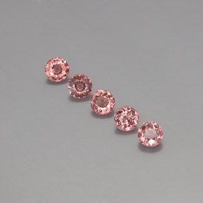 Pedras preciosas de granada malaia rosa natural de 2,95 ct, corte redondo, VS