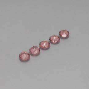 Pedras preciosas de granada malaia rosa natural de 2,95 ct, corte redondo, VS