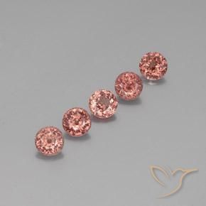 Pedras preciosas de Malaya Garnet rosa médio natural de 4.49 ct, Redondo, VS