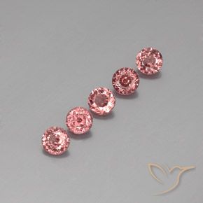 Pedras preciosas de Malaya Garnet rosa médio natural de 4.05 ct, Redondo, VS