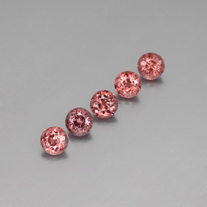 Pedras preciosas de granada malaia laranja natural de 4,47 ct, corte redondo, VS