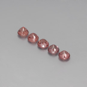 Pedras preciosas de granada malaia laranja natural de 4,47 ct, corte redondo, VS