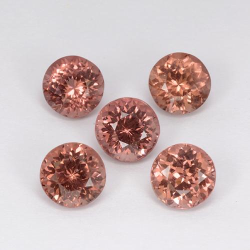 Pedras preciosas de Malaya Garnet Laranja Rosa natural de 4.72 ct, Corte Redondo, VS