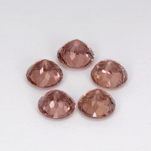 Pedras preciosas de Malaya Garnet Laranja Rosa natural de 4.72 ct, Corte Redondo, VS