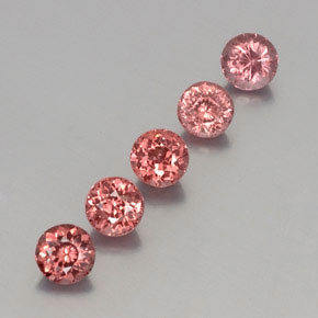 Pedras preciosas de granada malaia rosa natural de  ct, corte redondo, VS