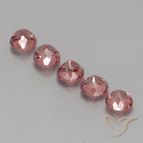Pedras preciosas de Malaya Garnet Framboesa Rosa natural de 4.32 ct, Redondo, VS