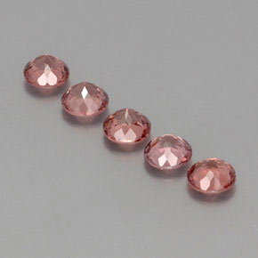 Pedras preciosas de granada malaia rosa natural de  ct, corte redondo, VS
