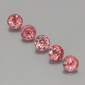 Pedras preciosas de Malaya Garnet rosa rosa natural de  ct, Corte Redondo, VS