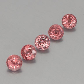 Pedras preciosas de Malaya Garnet rosa rosa natural de  ct, Corte Redondo, VS