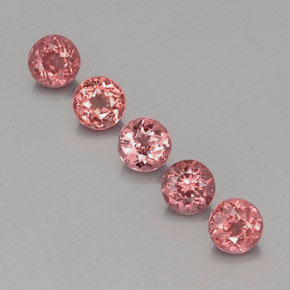 Pedras preciosas de Malaya Garnet rosa rosa natural de 3.51 ct, Corte Redondo, VS