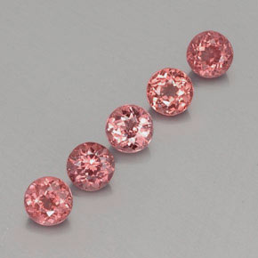 Pedras preciosas de Malaya Garnet rosa rosa natural de 3.51 ct, Corte Redondo, VS