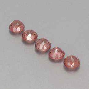 Pedras preciosas de Malaya Garnet rosa rosa natural de 3.51 ct, Corte Redondo, VS