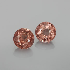 Pedras preciosas de granada malaia rosa natural de  ct, corte redondo, VS