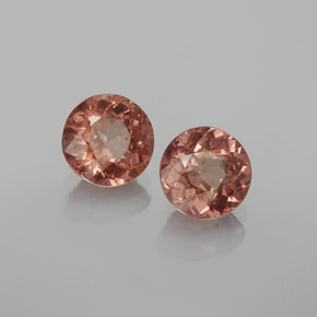 Pedras preciosas de granada malaia rosa natural de  ct, corte redondo, VS