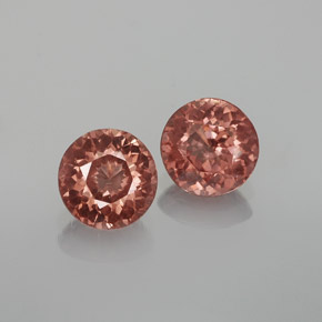 Pedras preciosas de granada malaia rosa natural de  ct, corte redondo, VS