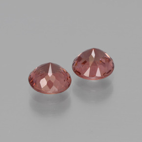 Pedras preciosas de granada malaia rosa natural de  ct, corte redondo, VS