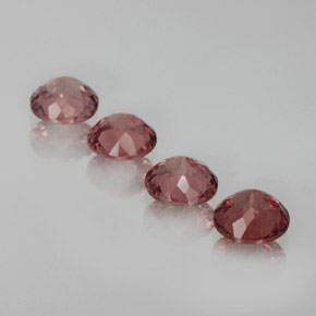 Pedras preciosas de granada malaia rosa natural de  ct, corte redondo, VS
