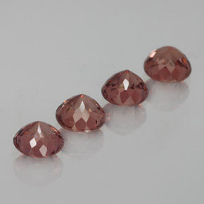 Pedras preciosas de granada malaia rosa natural de 4,17 ct, corte redondo, VS