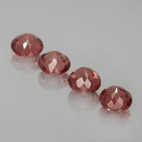 Pedras preciosas de granada malaia vermelho natural de 3,47 ct, corte redondo, VS