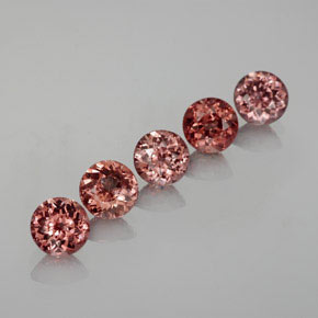 Pedras preciosas de granada malaia rosa rosado natural de  ct, corte redondo, VS