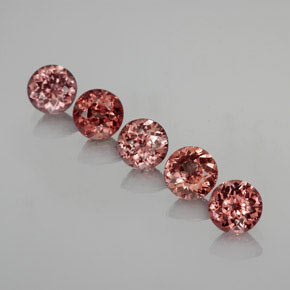 Pedras preciosas de granada malaia rosa rosado natural de  ct, corte redondo, VS
