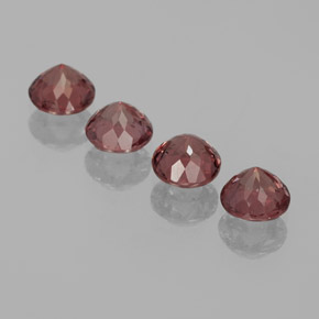 Pedras preciosas de granada malaia rosa natural de  ct, corte redondo, VS