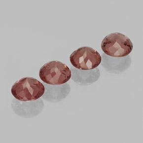 Pedras preciosas de granada malaia rosa natural de 3,03 ct, corte redondo, VS