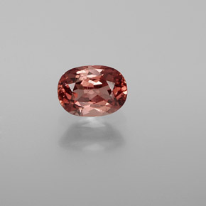 Granada malaia rosa natural 1,12ct, corte oval, VS