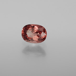 Granada malaia rosa natural 1,12ct, corte oval, VS
