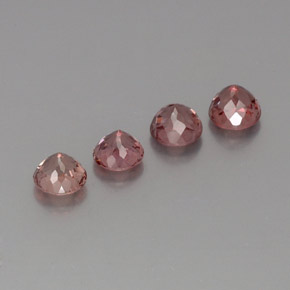 Pedras preciosas de granada malaia rosa natural de  ct, corte redondo, VS