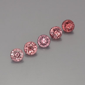Pedras preciosas de Malaya Garnet rosa rosa natural de 3.92 ct, Corte Redondo, VS