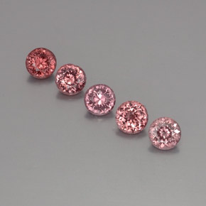 Pedras preciosas de Malaya Garnet rosa rosa natural de 3.92 ct, Corte Redondo, VS