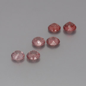 Pedras preciosas de granada malaia rosa natural de 3,88 ct, corte redondo, VS