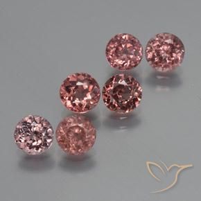 Pedras preciosas de Malaya Garnet Rosa escuro natural de 4.57 ct, Redondo, VS