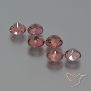 Pedras preciosas de Malaya Garnet Rosa escuro natural de 4.57 ct, Redondo, VS