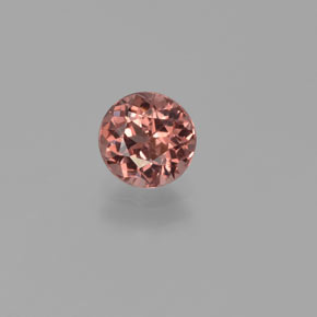 Malaya Garnet rosa rosa Natural 1.11ct, Corte Redondo, VS