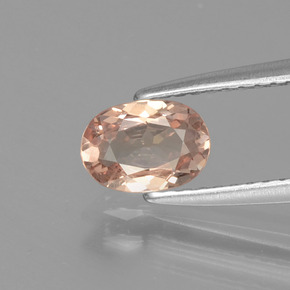 Granada malaia laranja natural 0,76ct, corte oval, VS