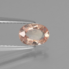 Granada malaia laranja natural 0,76ct, corte oval, VS
