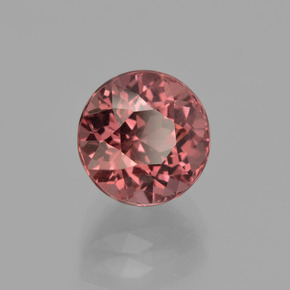 Malaya Garnet rosa rosa Natural 3.11ct, Corte Redondo, VS