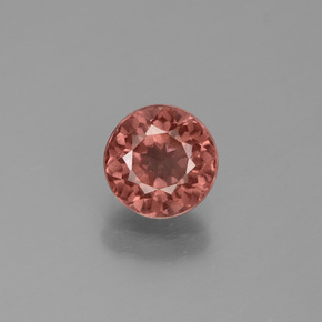 Granada malaia rosa natural 1,30ct, corte redondo, VS