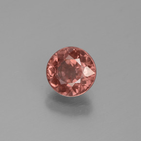Granada malaia rosa natural 1,30ct, corte redondo, VS