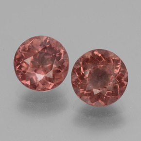 Pedras preciosas de granada malaia rosa natural de  ct, corte redondo, VS